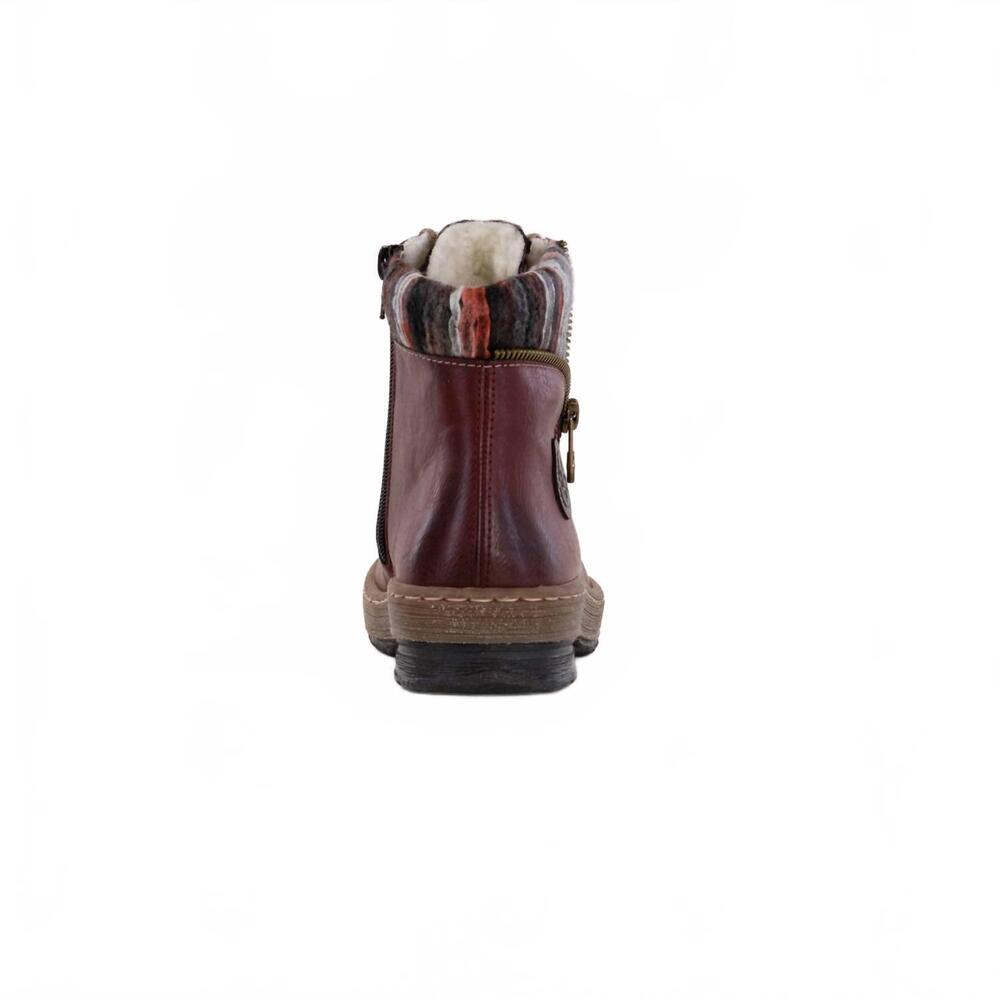 NEW RIEKER women's leather boot in rot kombi - Picture 6 of 6